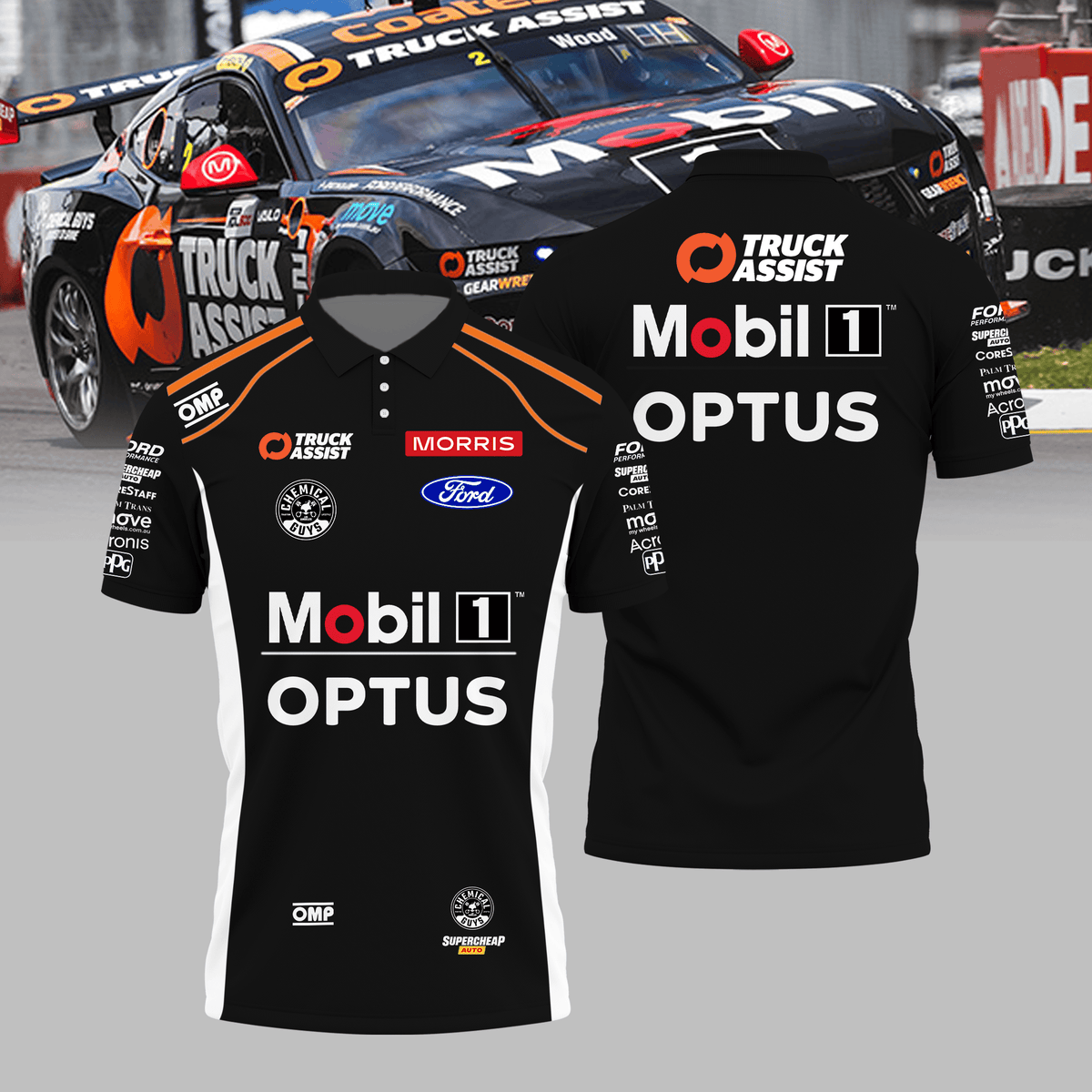 Mobil1 Truck Assist & Mobil1 Optus Racing | Ryan Wood Premium Polo Shirt