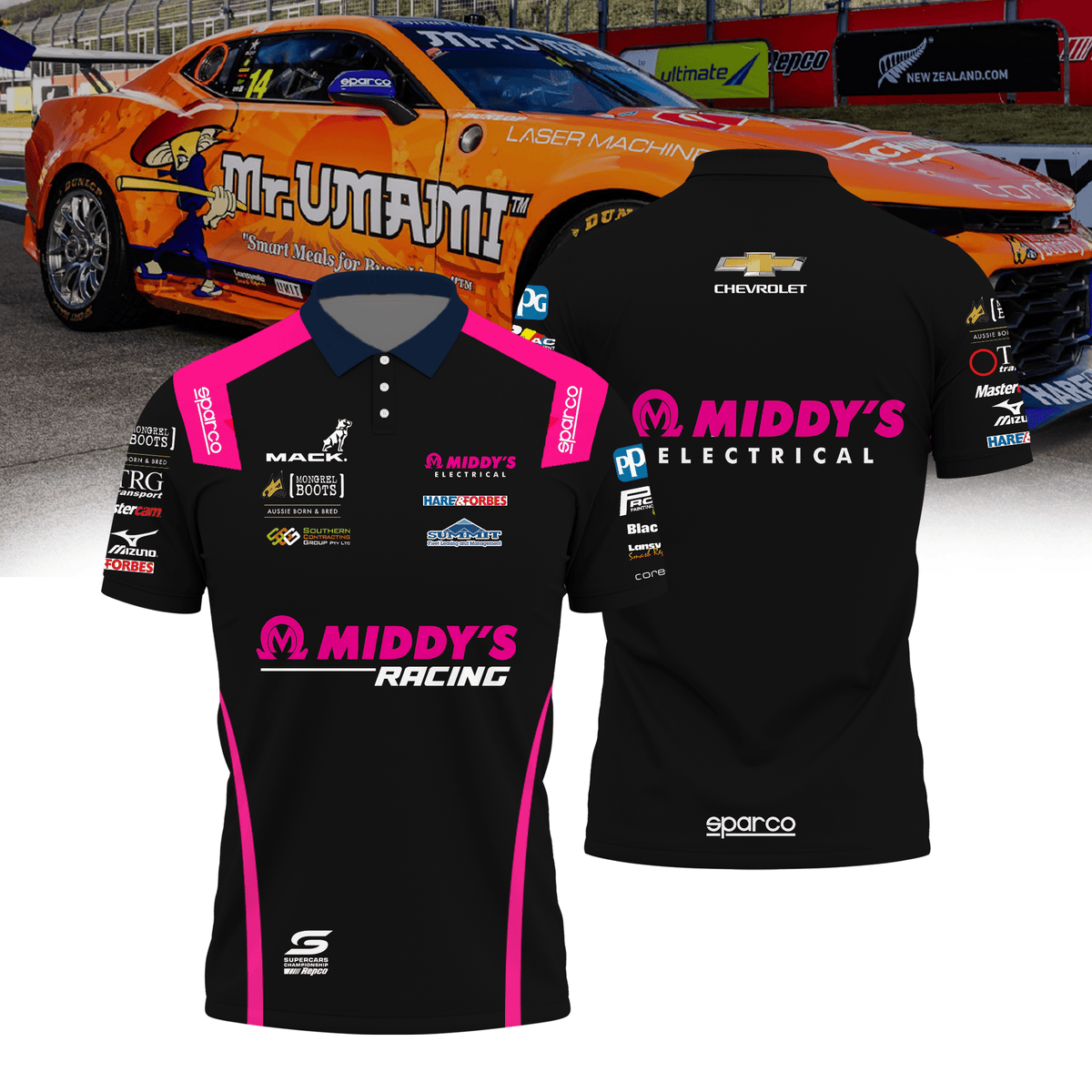R&J Batteries & Shure Racing | Bryce Fullwoo Premium Polo Shirt