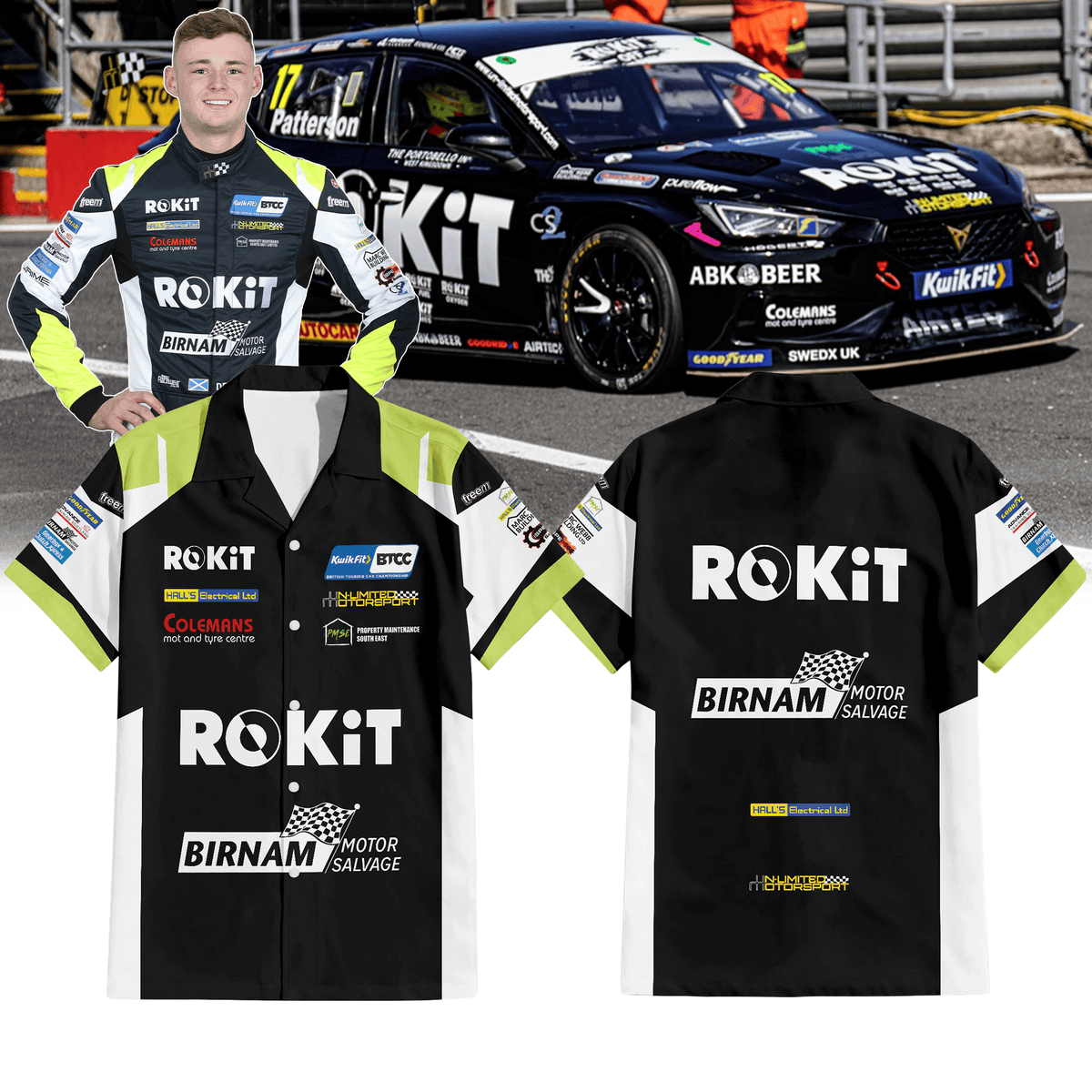 ROKiT Racing with Un Limited Motorsport Premium Hawaiian Shirt