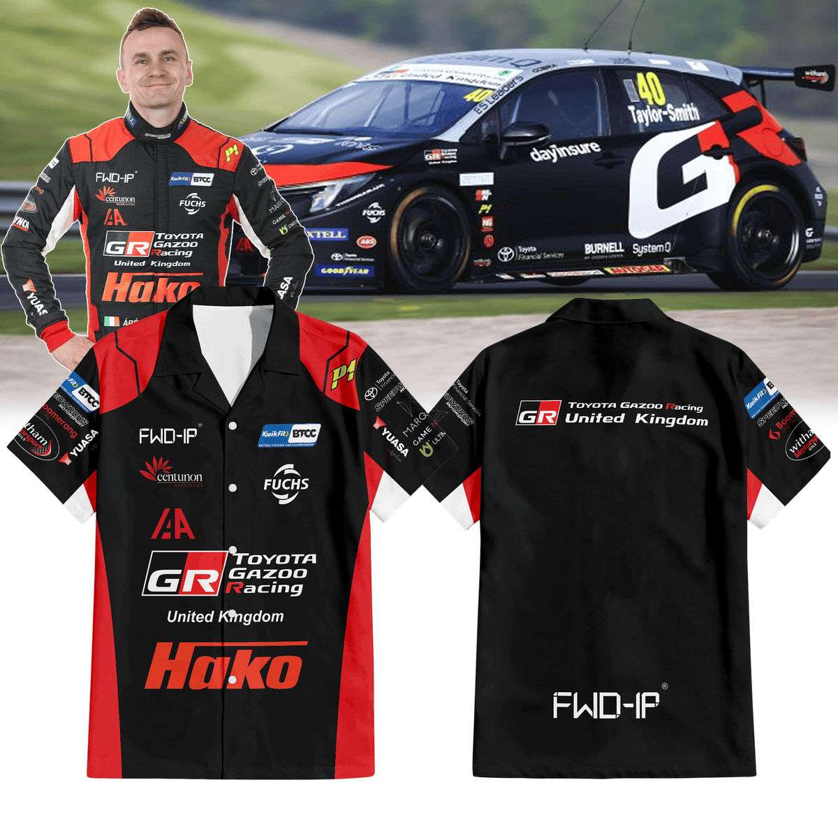 TOYOTA GAZOO Racing UK with IAA BTCC Premium Hawaiian Shirt