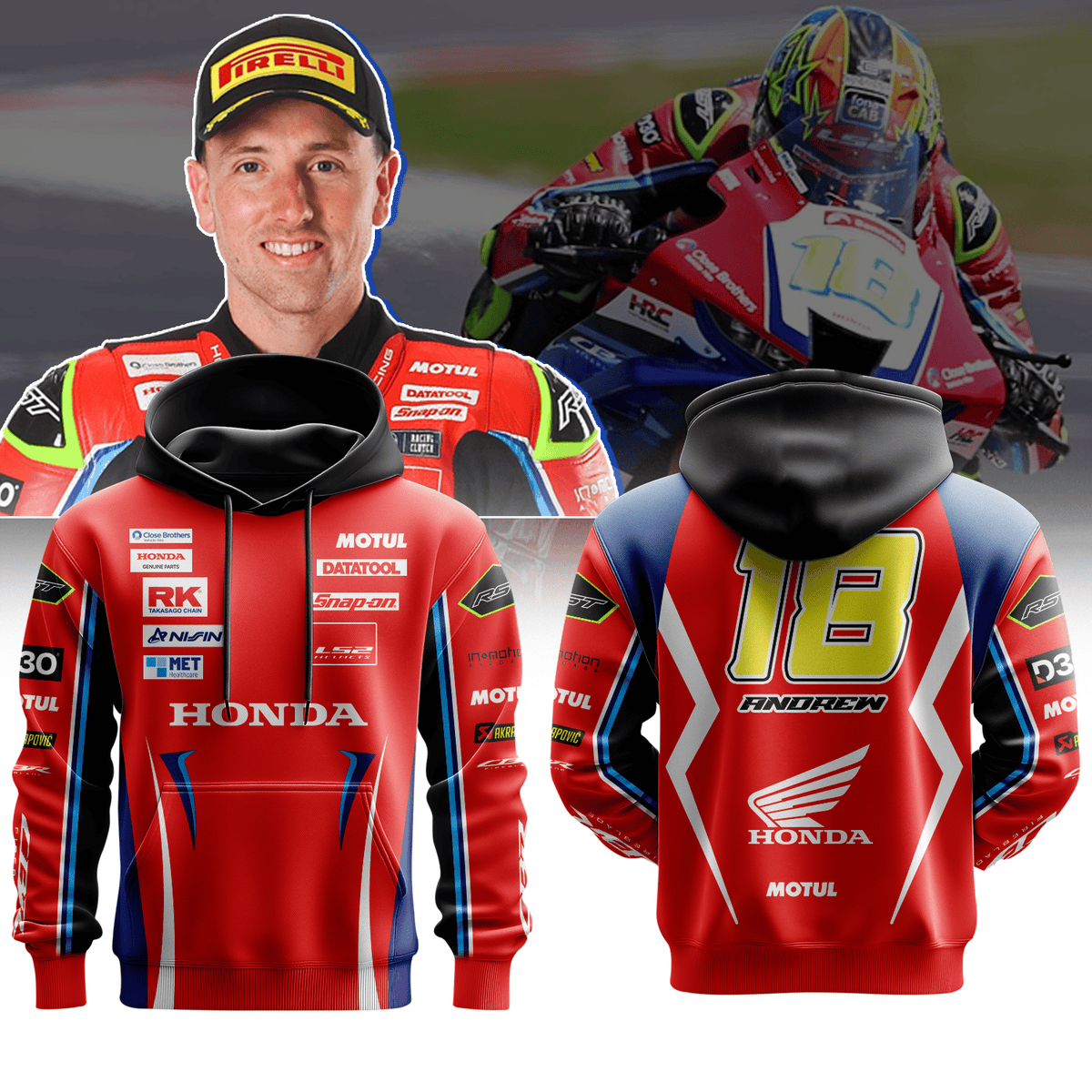 Honda Racing UK Premium Hoodie