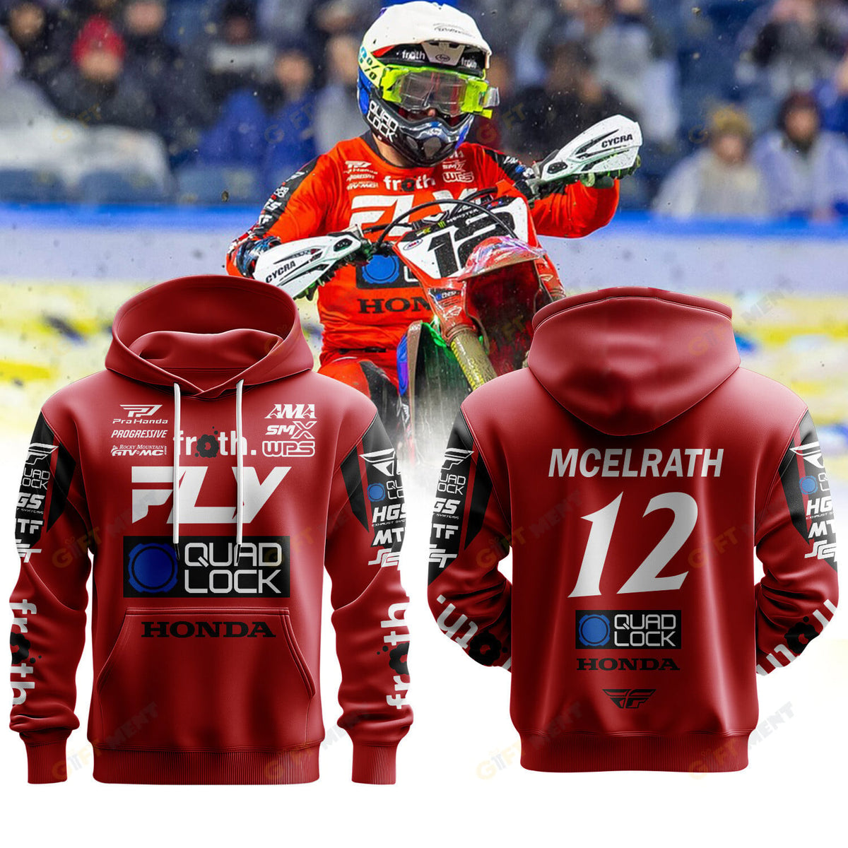 Quad Lock Honda Racing|Shane McElrath Premium Hoodie