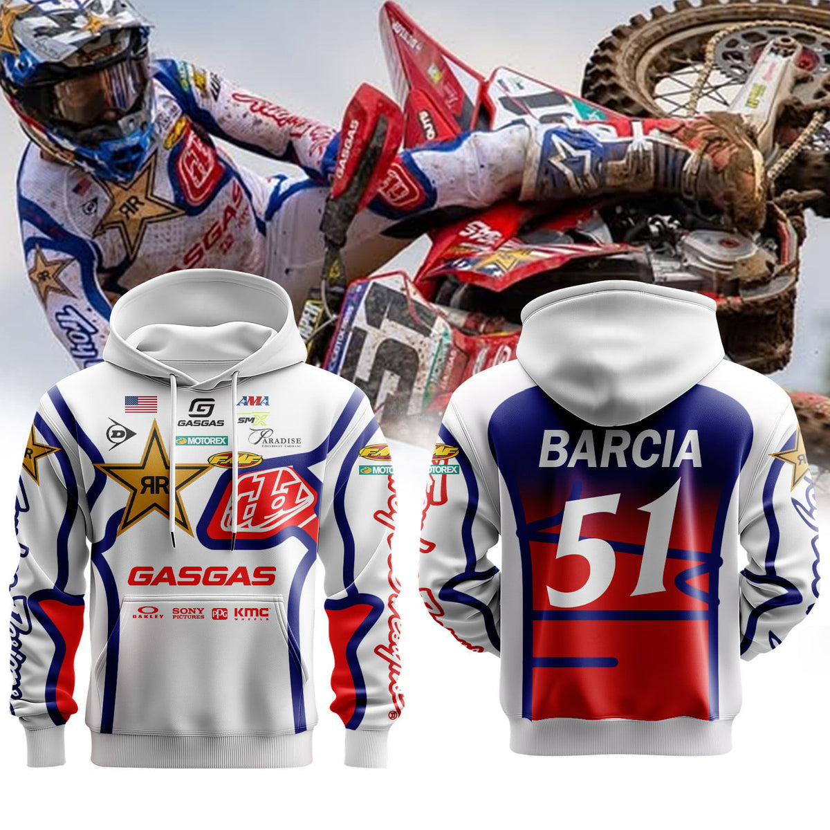 Rockstar Energy GASGAS Factory Racing|Justin Barcia Premium Hoodie