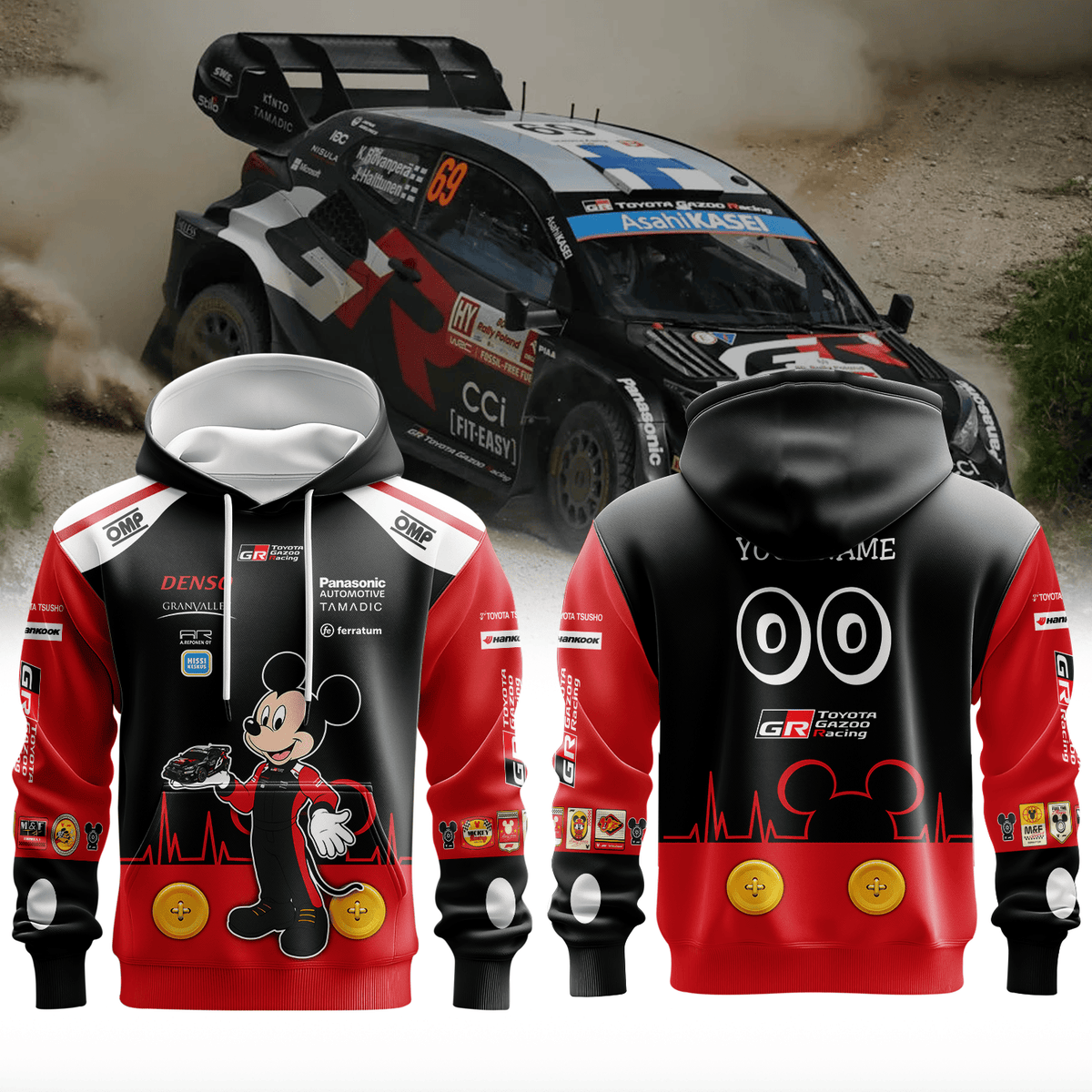 TOYOTA GAZOO RACING WORLD RALLY TEAM × Mickey Premium 3D Racing Apparel