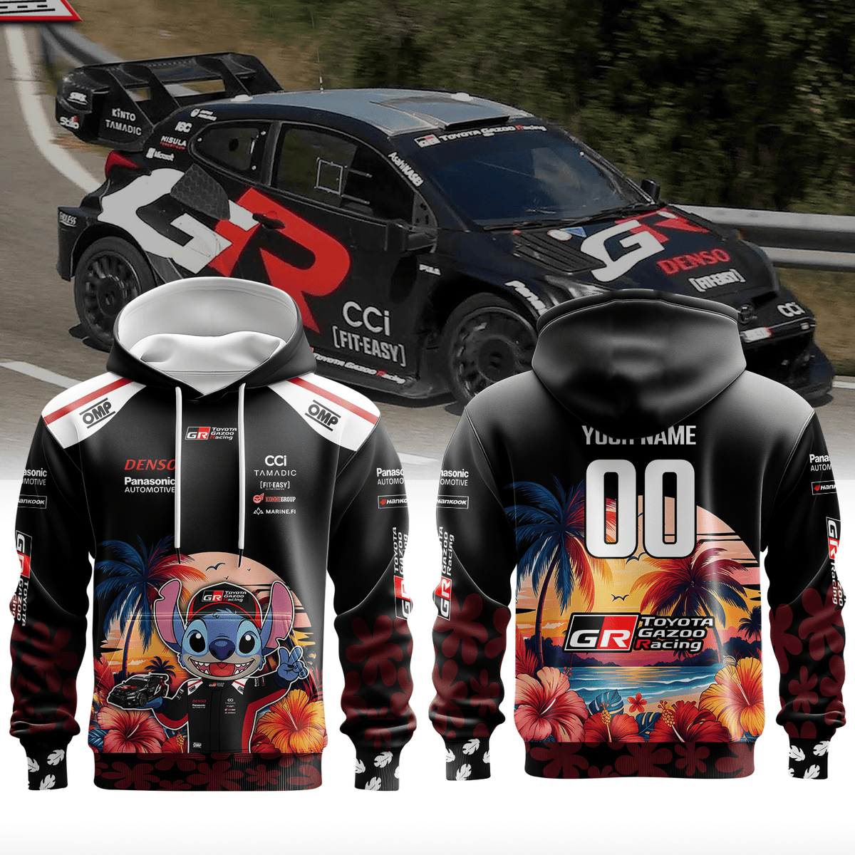 TOYOTA GAZOO RACING WORLD RALLY TEAM II× Stitch Premium 3D Racing Apparel