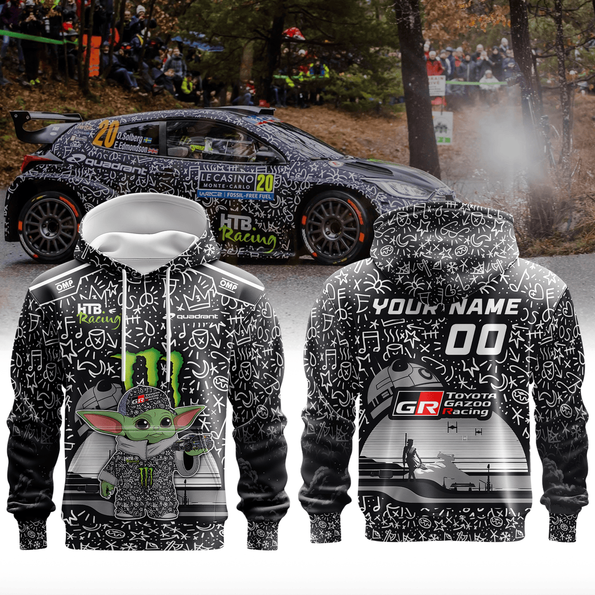 TOYOTA GAZOO RACING WORLD RALLY TEAM III× YODA Premium 3D Racing Apparel