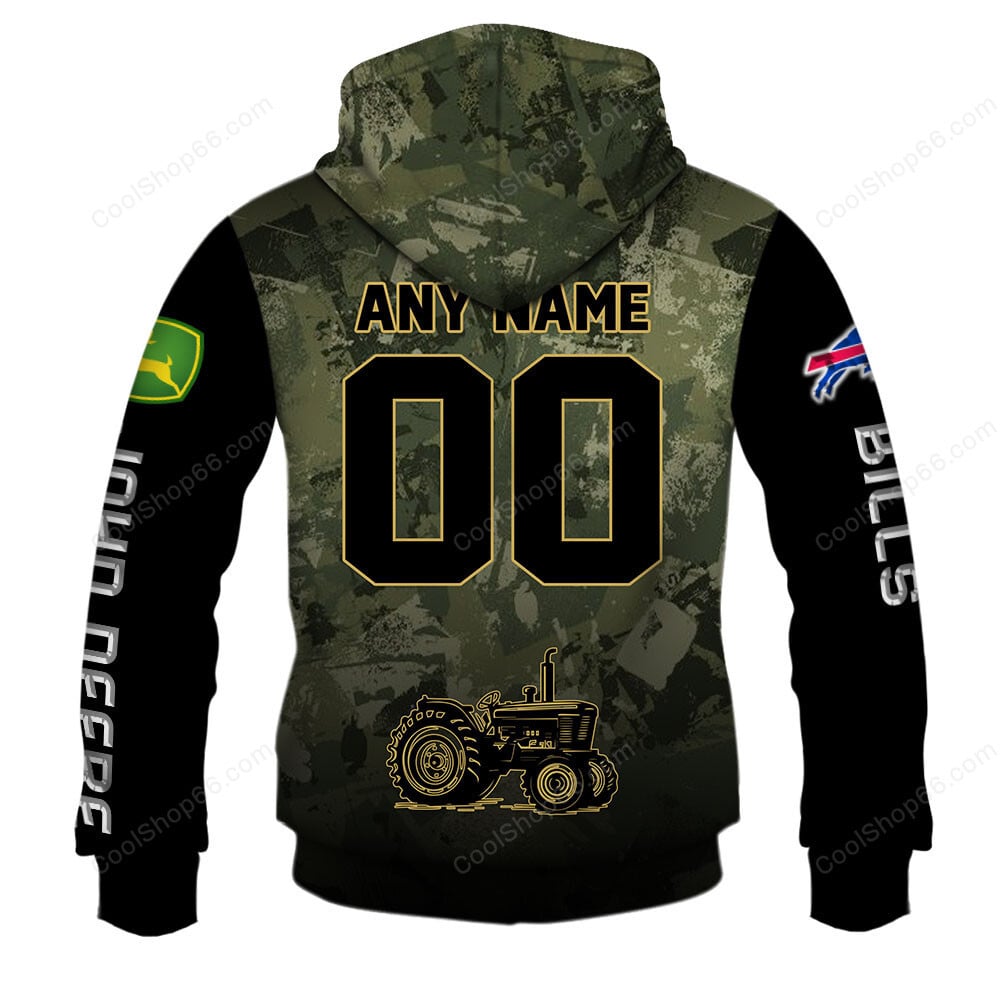 Buffalo Bills x John Deere Hoodie | Funny Green Character Premium Hoodie