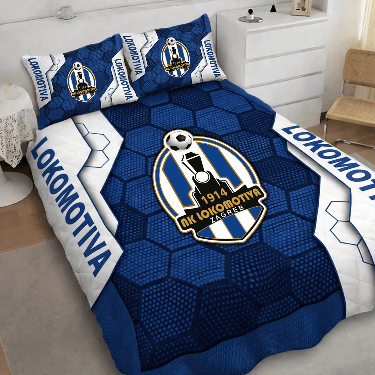 Lokomotiva Zagreb Inspired Quilt Set