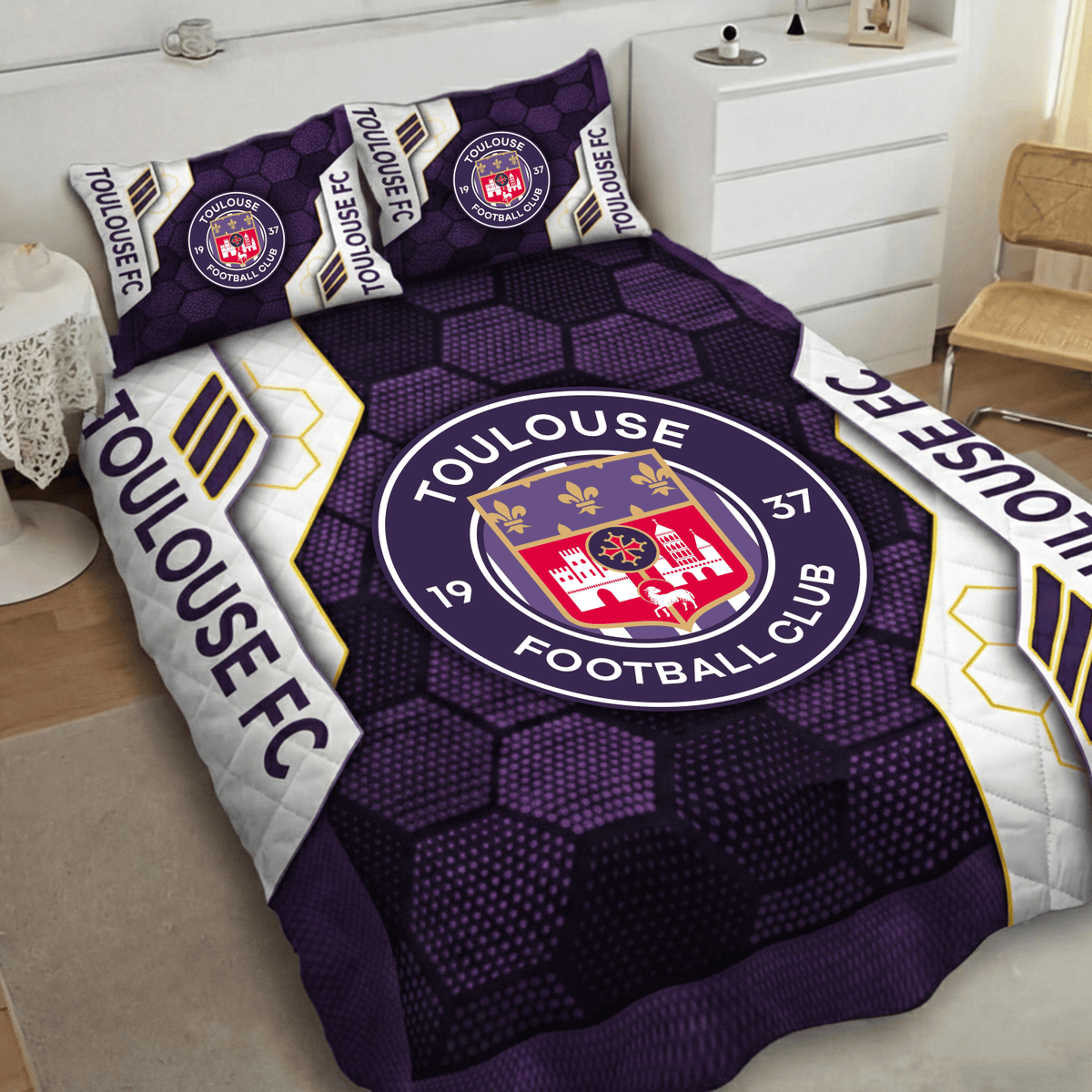 Toulouse FC Inspired Quilt Set