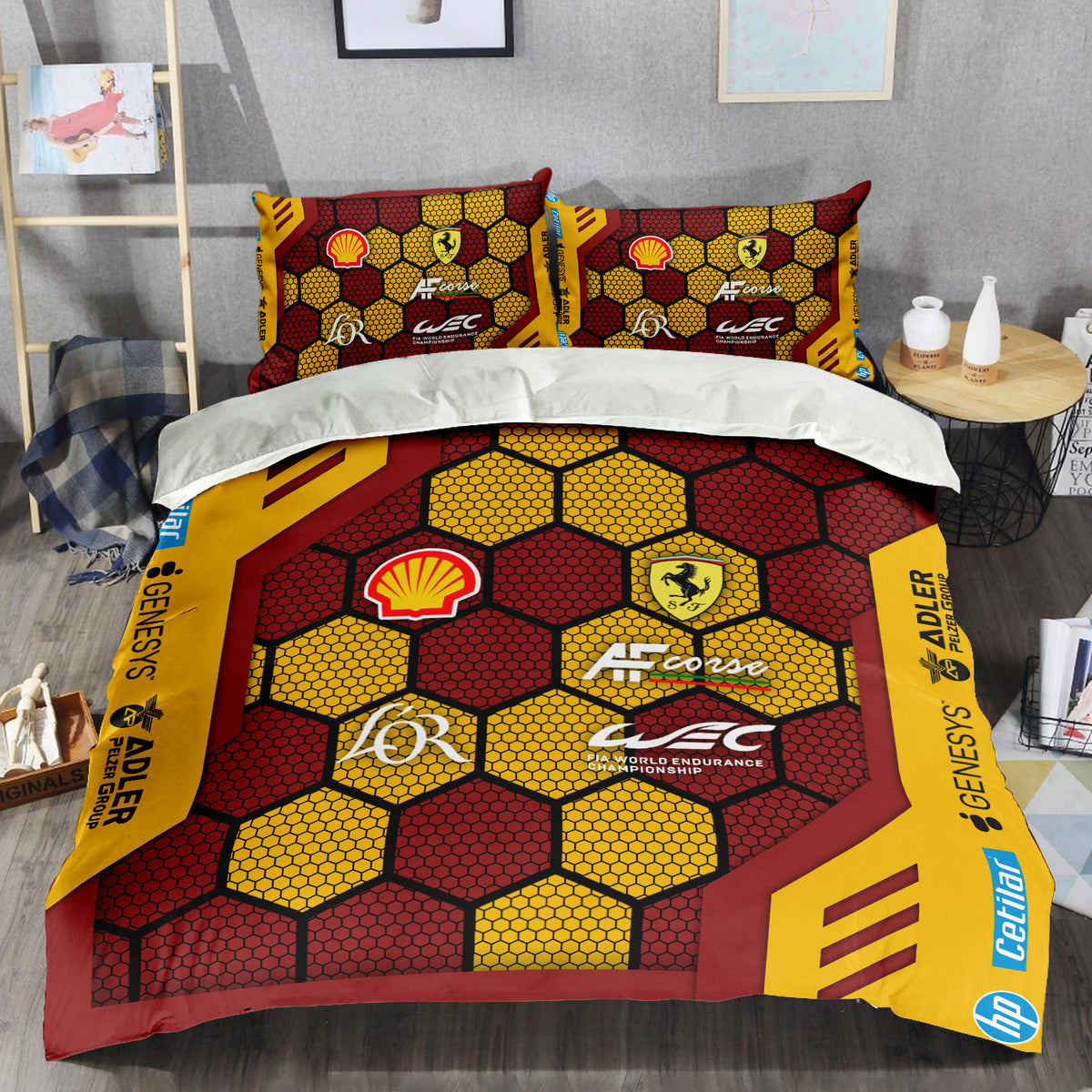 FERRARI AF CORSE Inspired Quilt Set