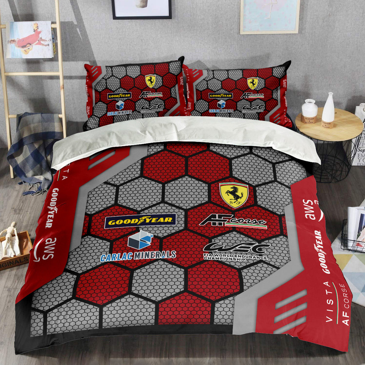FERRARI AF CORSE Inspired Quilt Set II