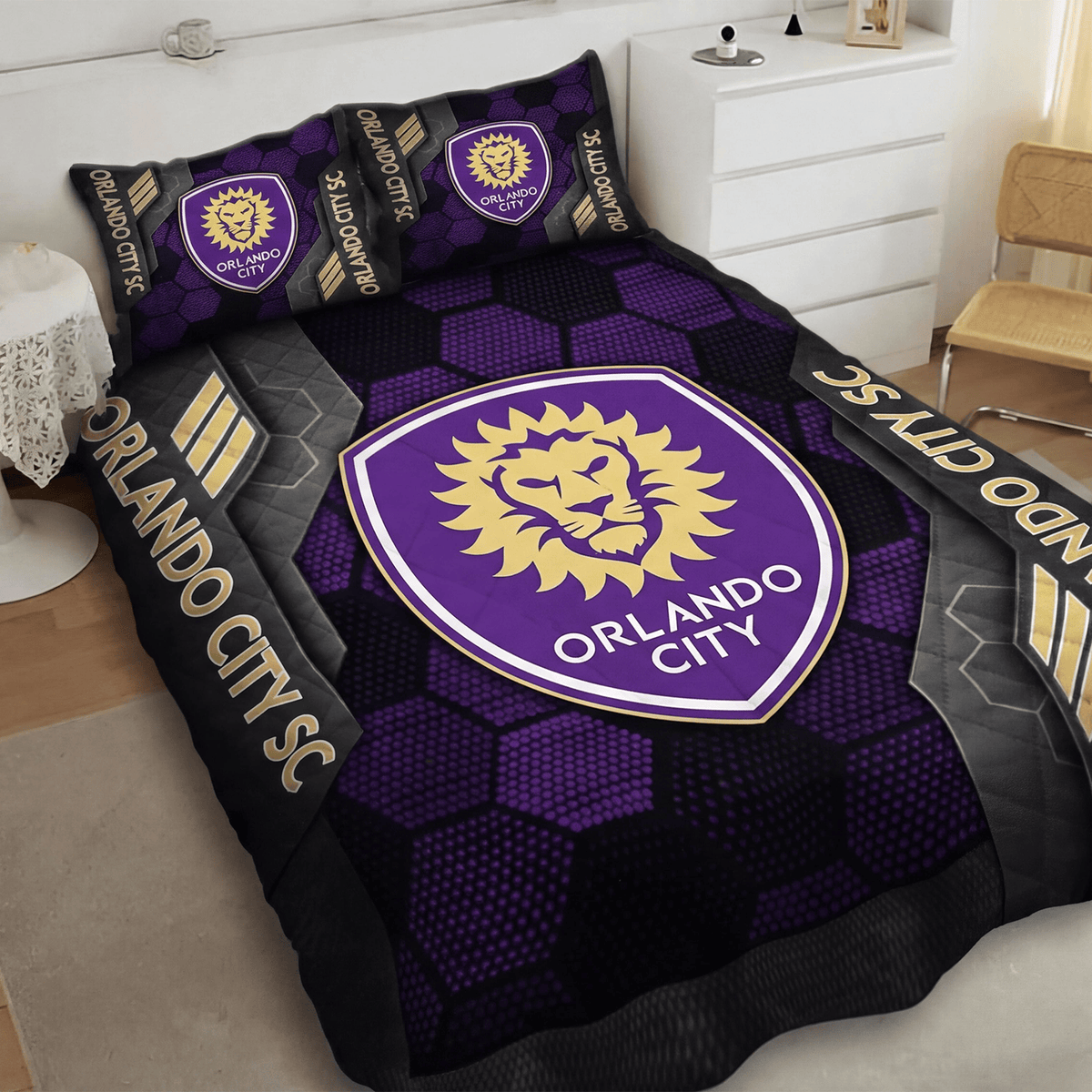 Orlando City SC Inspired Quilt Set