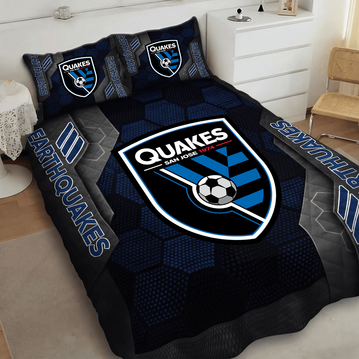 San Jose Earthquakes Inspired Quilt Set