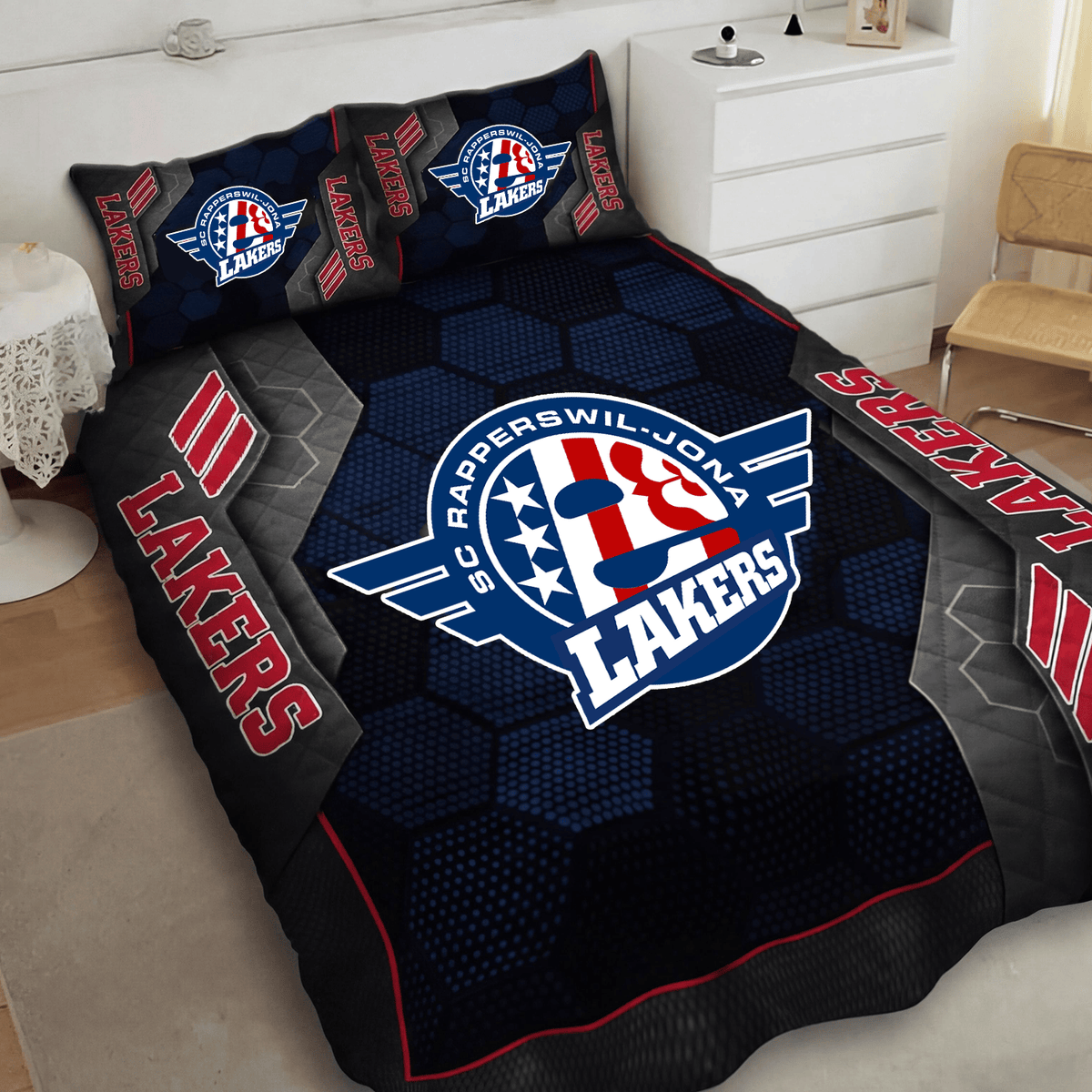 Rapperswil Jona Lakers Inspired Full Bedding Set