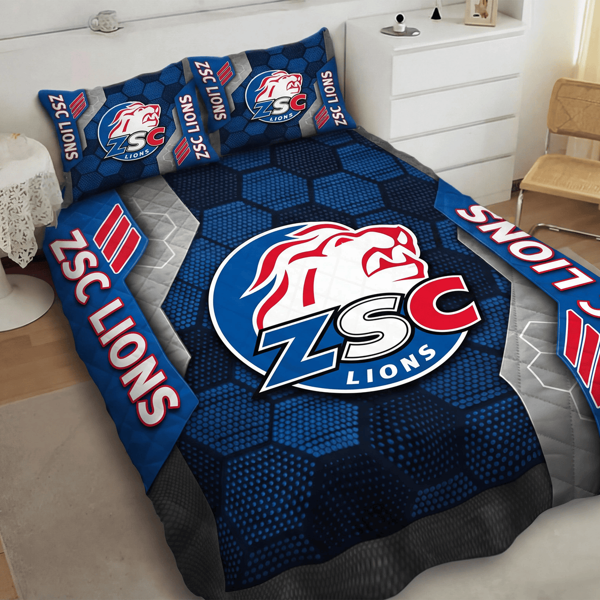 ZSC Lions Inspired Full Bedding Set