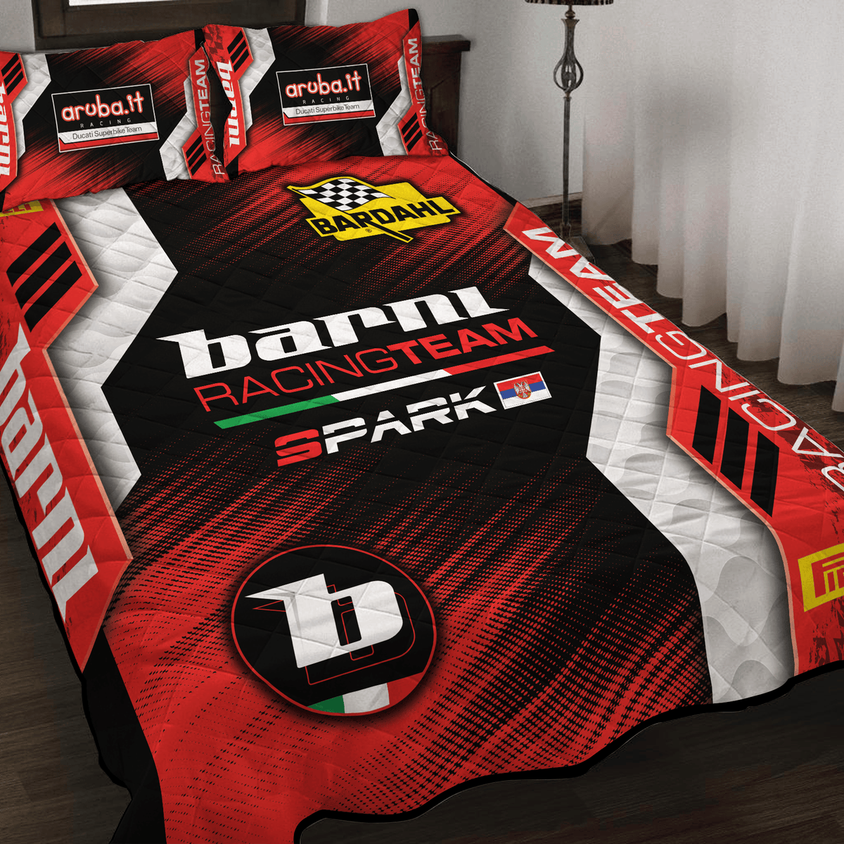 Barni Spark Racing Team Inspired Full Bedding Set