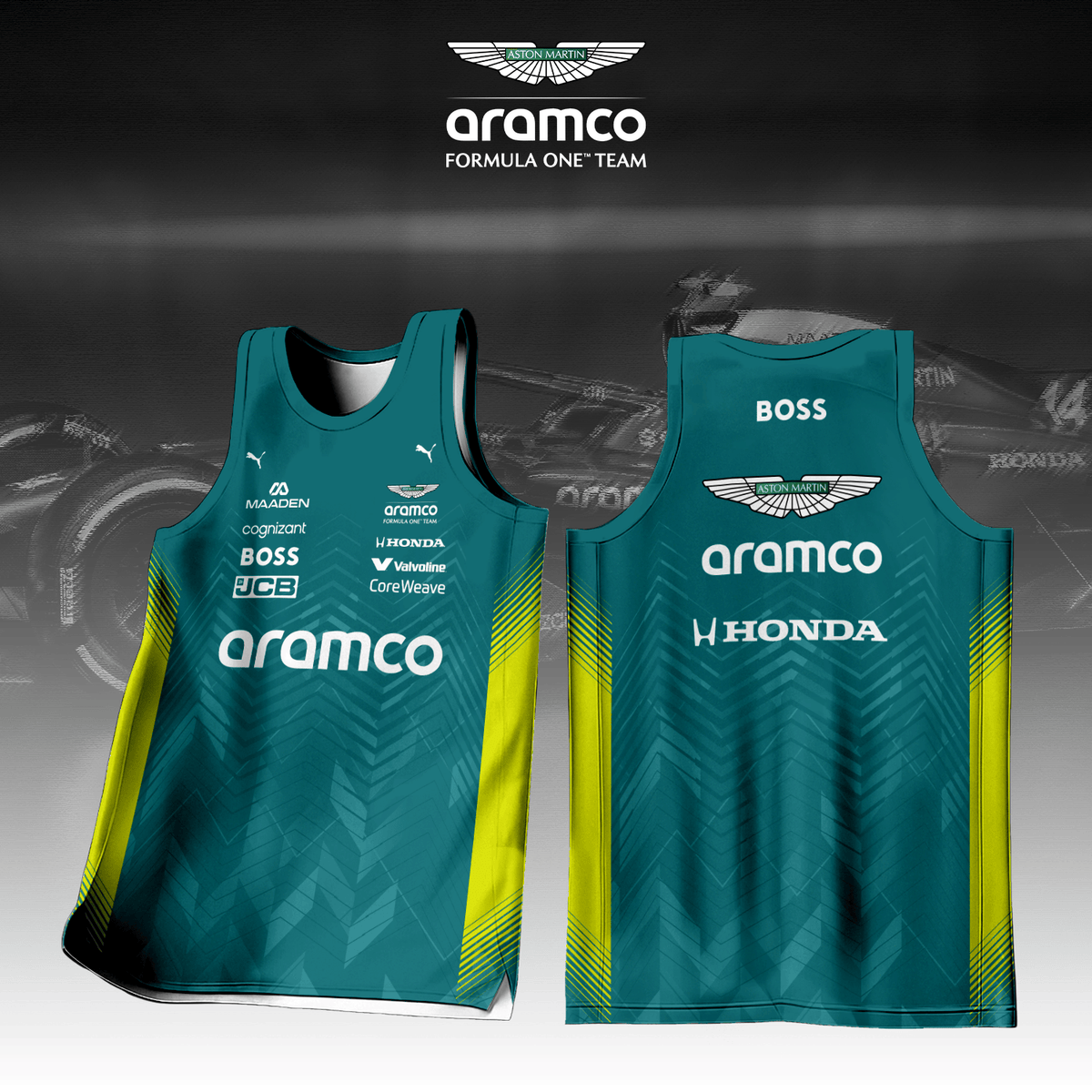 Aston Martin Aramco Inspired Tank Top