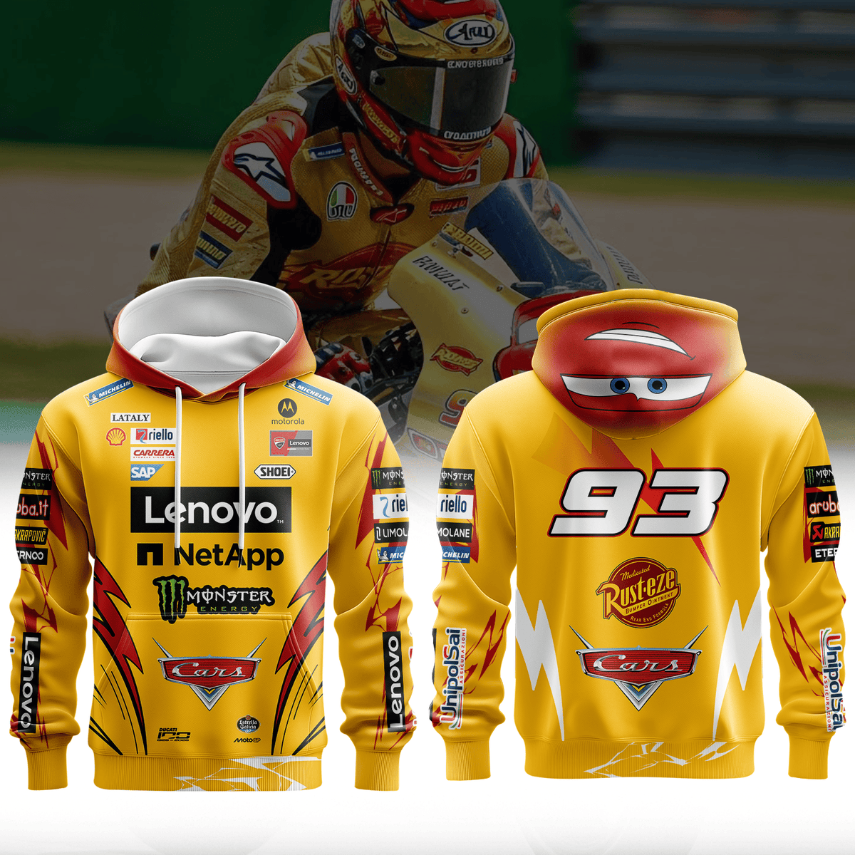 Lightning McQueen x Marc Márquez V2 Inspired 3D Racing Apparel Combo