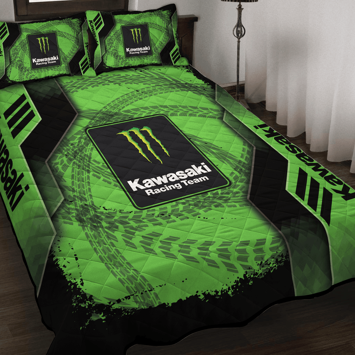 Monster Energy Kawasaki Inspired Full Bedding Set