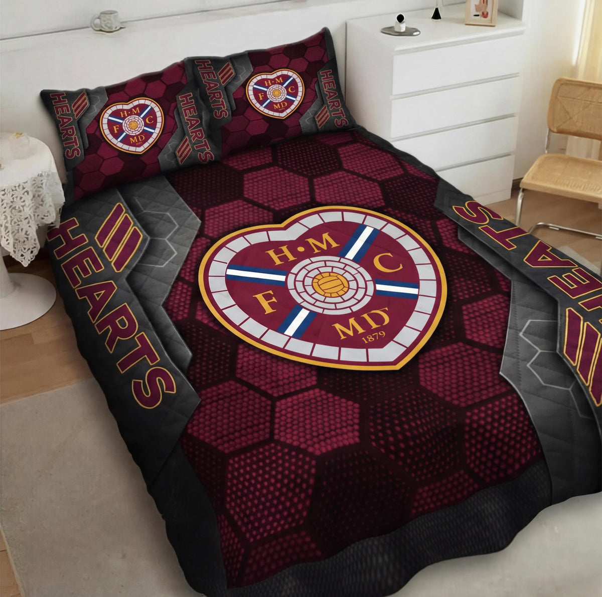 Heart of Midlothian Football Club Full Bedding Set 161V1