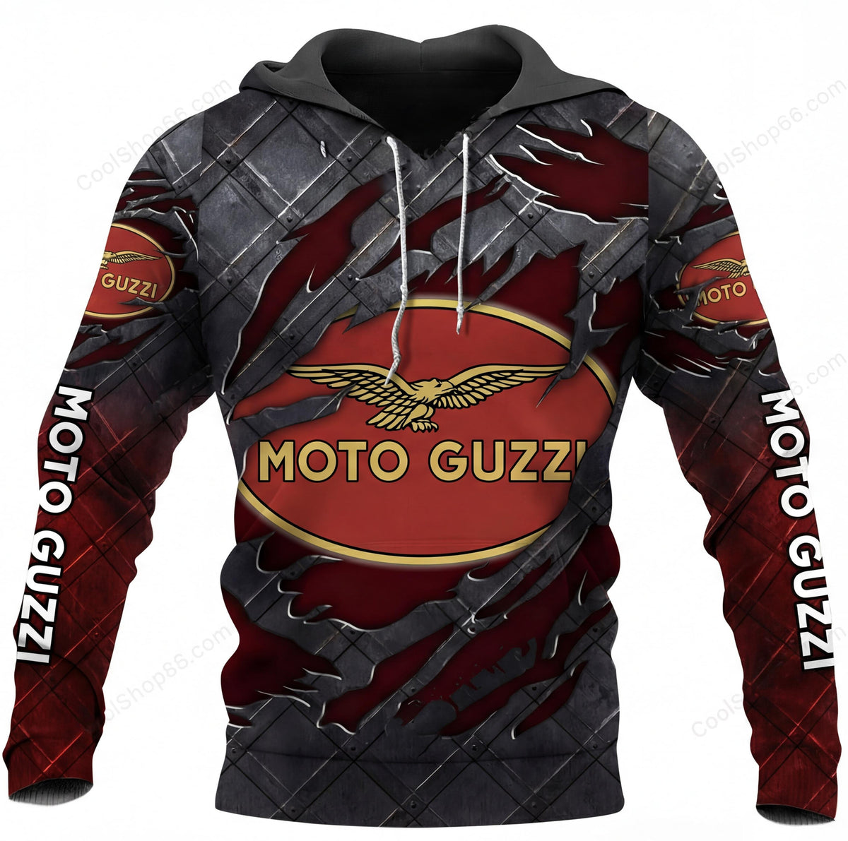 Moto Guzzi Black Metal  3D Apparel Hoodie, Kid Hoodie, T Shirt, Zip Hoodie, Sweatshirt